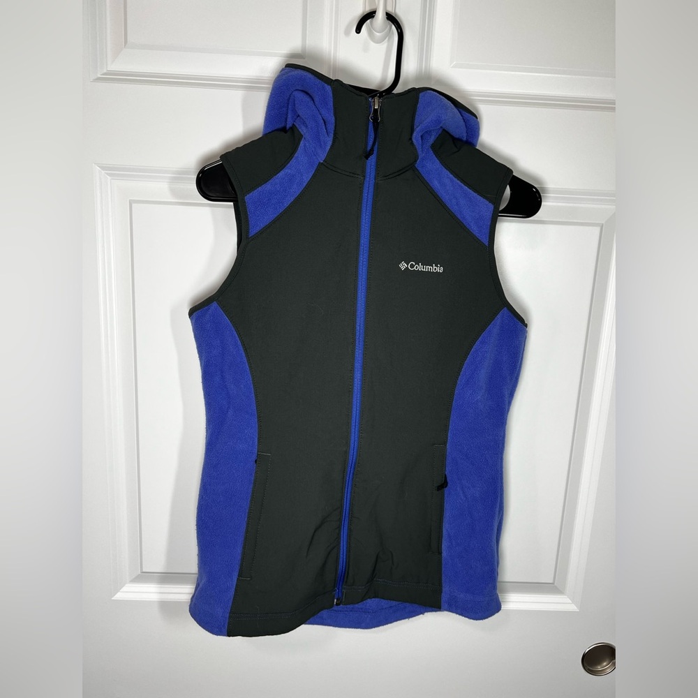 Columbia Hooded Fleece Vest Womens Small